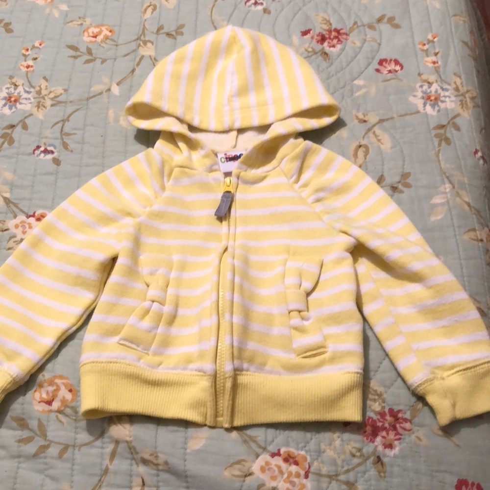 Circo yellow and white zip up hoodie‎